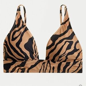 J Crew Zebra Stripe Bikini Top and Bottom